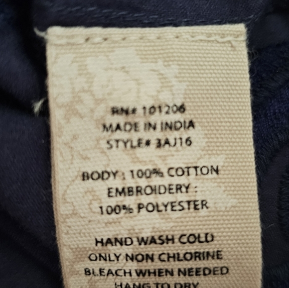 Soft Surroundings Alka Blue Mismatched Button Tunic Shirt Sz PL Costal Grandma - Picture 16 of 16